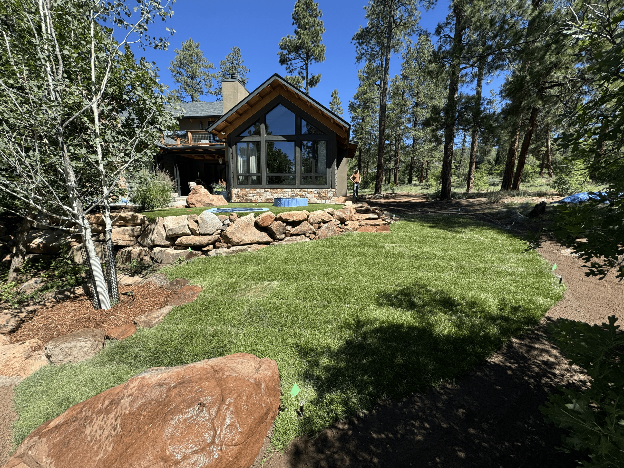 Next Level Landscapes Grass and Rock Installation Next Level Landscapes Grass and Rock Installation