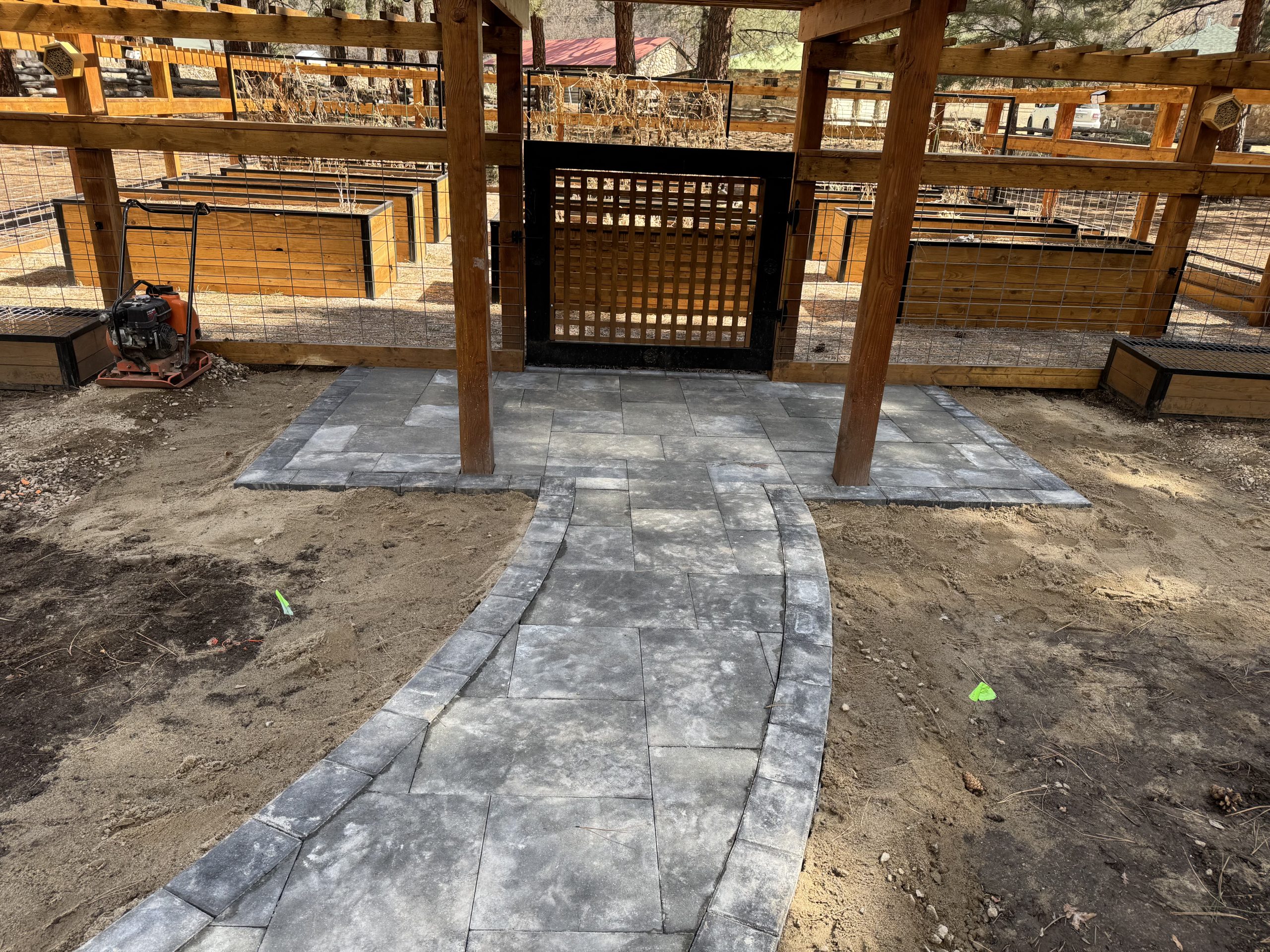 Next Level Landscapes Stone Walkway and Gate Landing